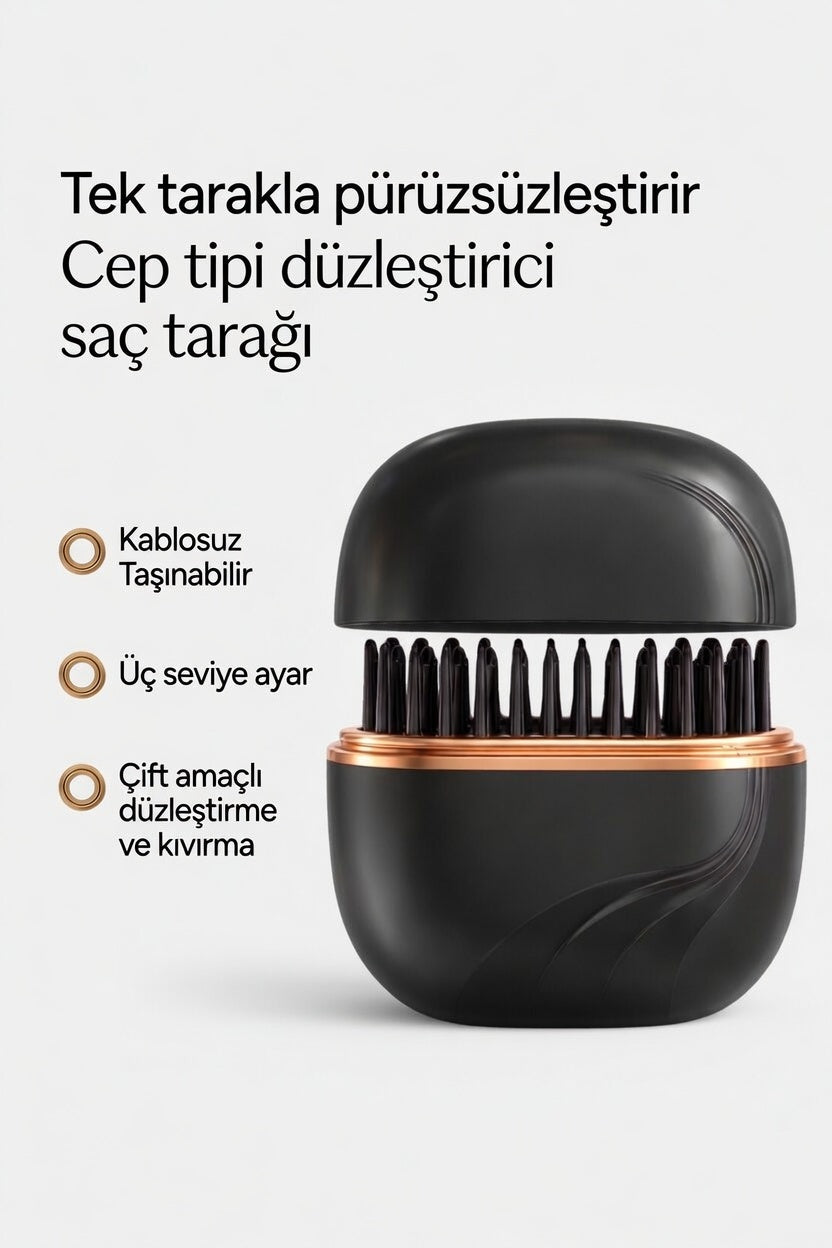 Straightening Compact Comb | Black
